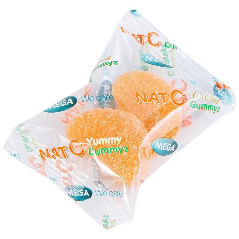 Viên nhai Nat C Yummy Gummyz bổ sung Vitamin C hằng ngày, giúp tăng cường sức đề kháng (25 túi)