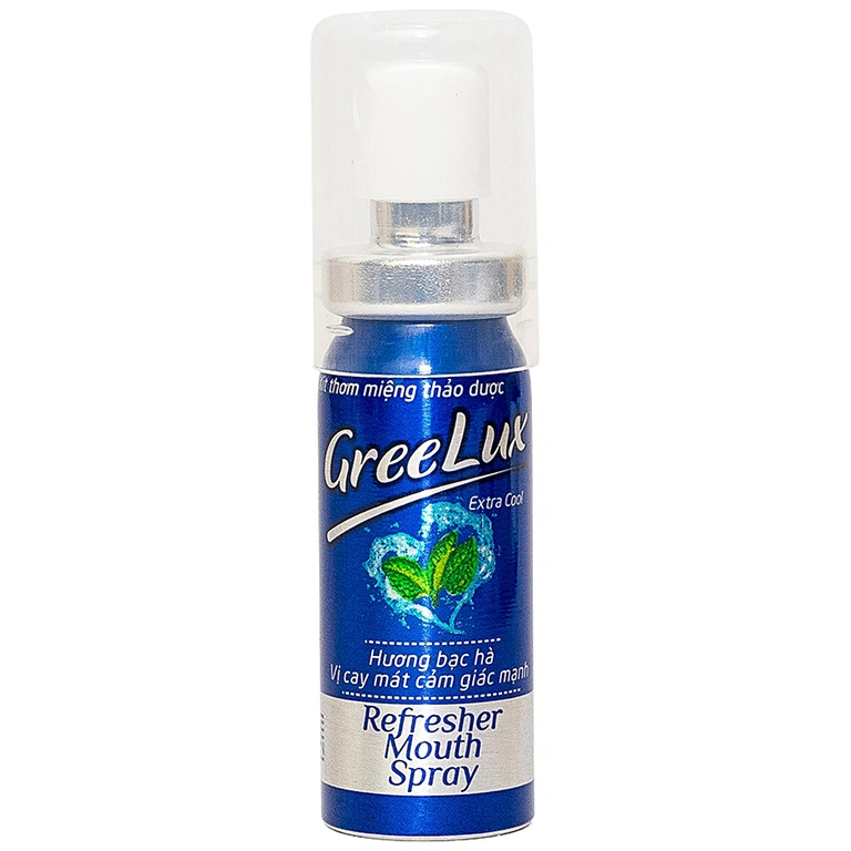 Xịt thơm miệng thảo dược GreeLux Extra Cool Hoa Linh khử mùi hôi miệng (12ml)