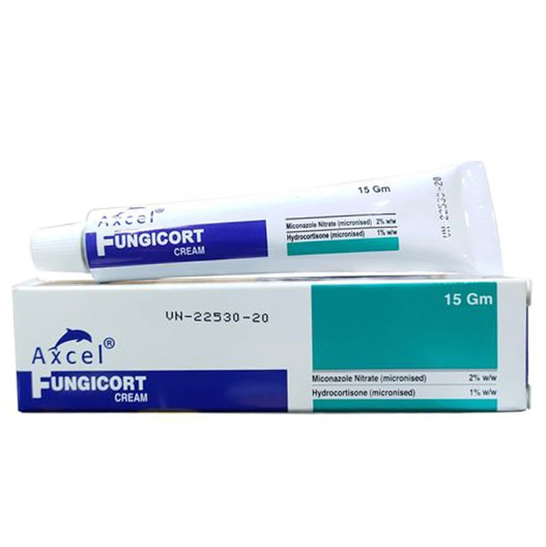Kem bôi Axcel Fungicort Cream điều trị viêm da, dị ứng ngoài da (15g)