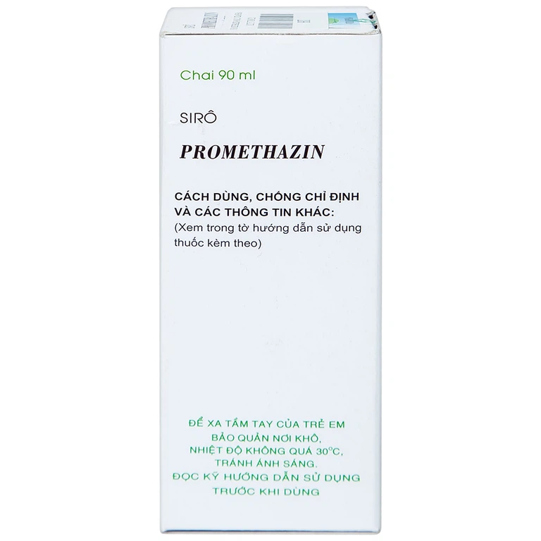 Siro Promethazin Vidipha điều trị mày đay, phù mạch, viêm mũi dị ứng (90ml)