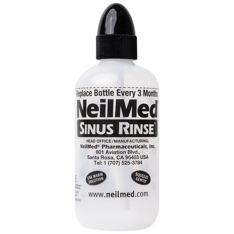 Bộ dụng cụ 1 bình + 60 gói bột rửa mũi NeilMed Sinus Rinse làm sạch và ngăn ngừa chứng viêm mũi dị ứng