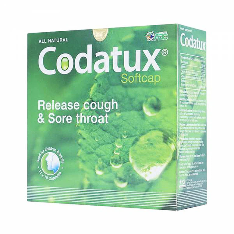 Viên uống Codatux Softcap ADC giảm ho đau họng (110 viên)