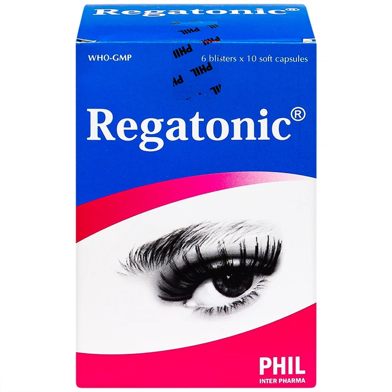 Thuốc Regatonic Phil hỗ trợ điều trị bệnh lý cận thị, quáng gà, mỏi mắt, giảm thị lực (6 vỉ x 10 viên)