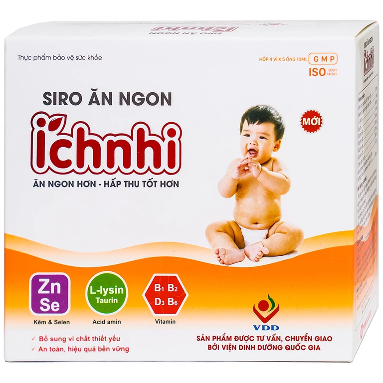 Siro ăn ngon Íchnhi Nam Dược bổ sung vi chất dinh dưỡng, cải thiện chứng biếng ăn cho trẻ (4 vỉ x 5 ống)