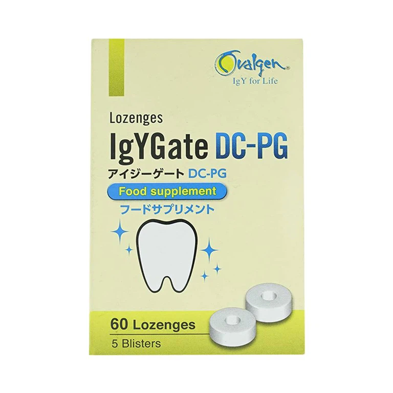 Viên ngậm IgYGate DC-PG hỗ trợ bảo vệ răng (5 vỉ x 12 viên)