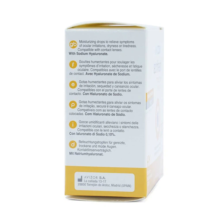 Dung dịch nhỏ mắt Avizor Lacrifresh 0.10% làm dịu tình trạng khô mắt, kích ứng và mỏi mắt (20 ống x 0,40ml)