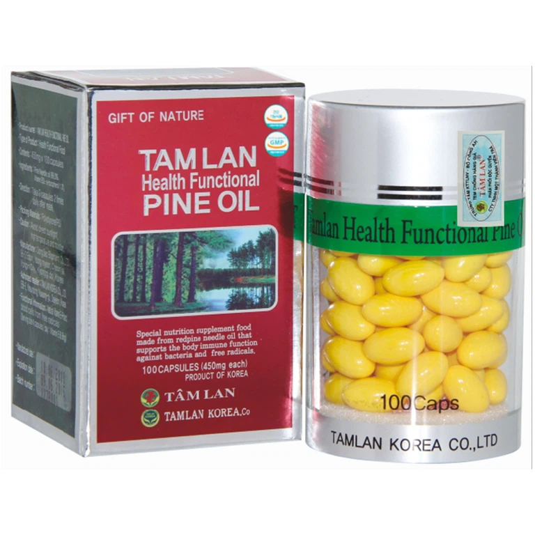 Viên uống Tamlan Health Functional Pine Oil tăng cường chức năng gan (100 viên)