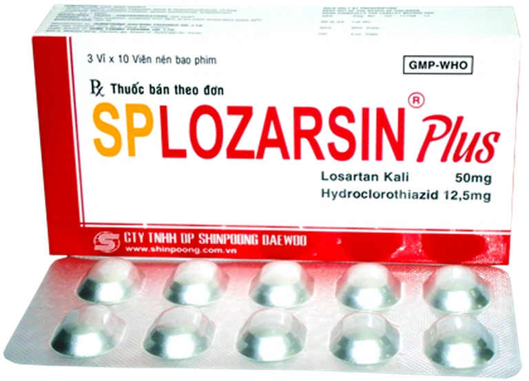 Thuốc Splozarsin Plus Shinpoong Deawoo điều trị tăng huyết áp (3 vỉ x 10 viên)