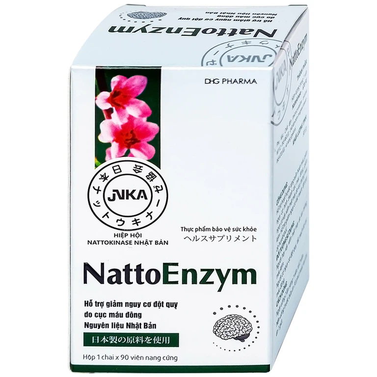 Viên uống NattoEnzym DHG hỗ trợ hoạt huyết, tăng tuần hoàn máu (90 viên)