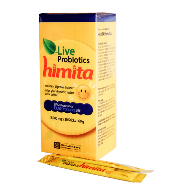 Men vi sinh Live Probiotics Himita bổ sung lợi khuẩn, cân bằng hệ vi sinh đường ruột (30 gói)