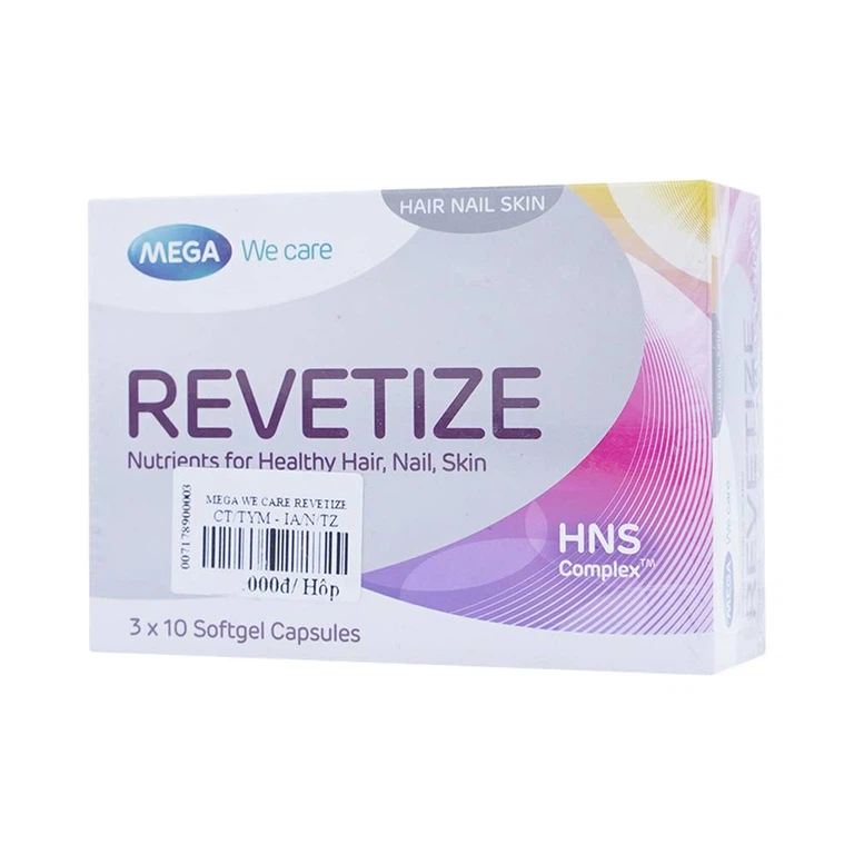 Viên uống Revetize hỗ trợ da, tóc và móng chắc khỏe (30 viên)