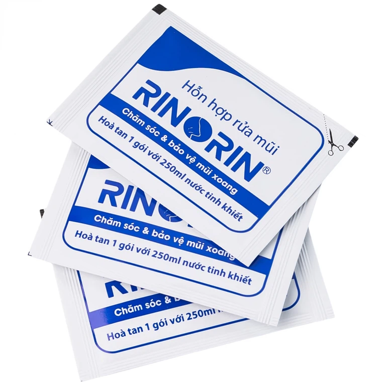 Hỗn hợp rửa mũi Rinorin chăm sóc và bảo vệ mũi xoang (30 gói)