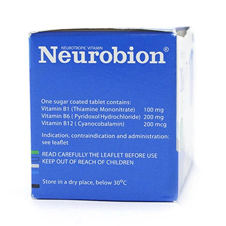 Viên nén Neurobion Merck màu xanh- điều trị rối loạn thần kinh ngoại vi (5 vỉ x 10 viên)