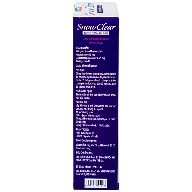 Hỗn dịch Snowclear Merap điều trị gàu, ngứa da đầu, diệt nấm (50ml)