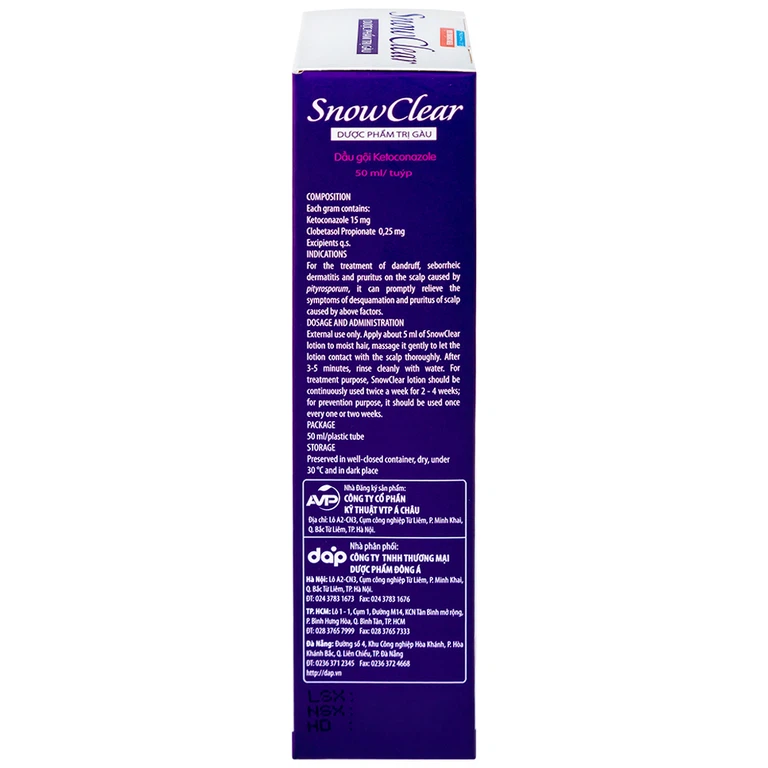 Hỗn dịch Snowclear Merap điều trị gàu, ngứa da đầu, diệt nấm (50ml)