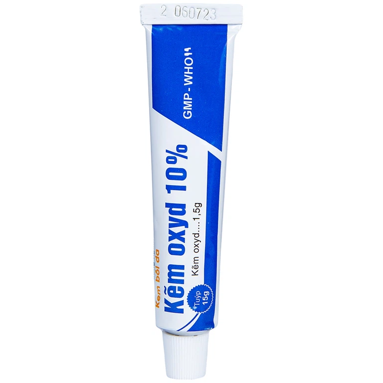 Kem bôi da Kẽm Oxyd 10% HDPharma điều trị các bệnh da và nhiễm khuẩn da (15g)