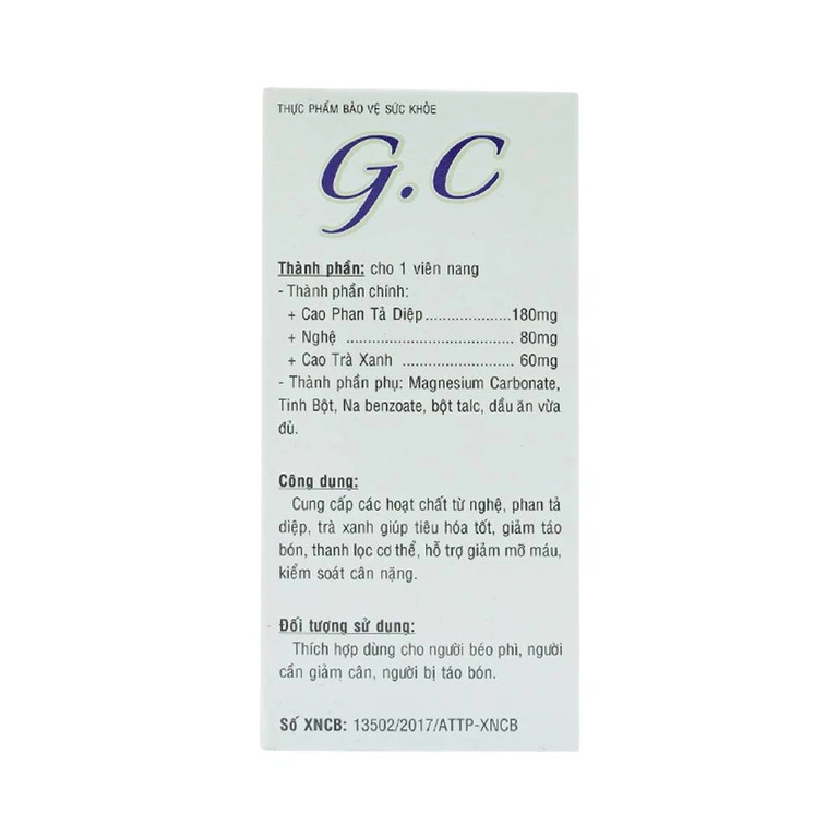 Viên uống G.C GPharm hỗ trợ giảm cân (30 viên)
