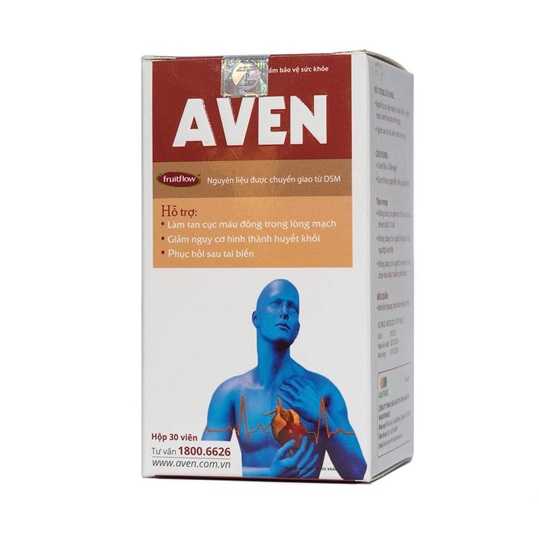 Viên uống Aven Nanofrance hỗ trợ tan cục máu đông trong lòng mạch (30 viên)