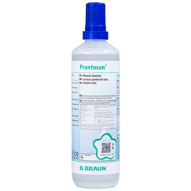 Dung dịch Prontosan Wound Solution B.Braun sát khuẩn, làm mềm vết loét (350ml) 