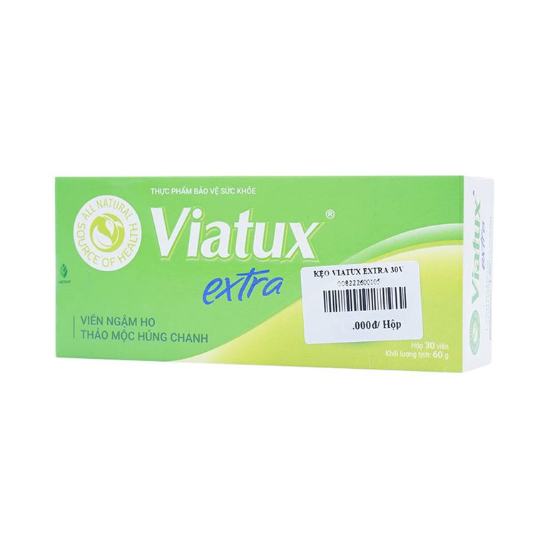 Viên ngậm ho Viatux Extra hỗ trợ làm giảm các chứng ho (30 viên)