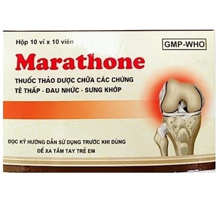 Thuốc Marathone Foripharm chữa các chứng tê thấp, đau nhức, sưng khớp (10 vỉ x 10 viên)