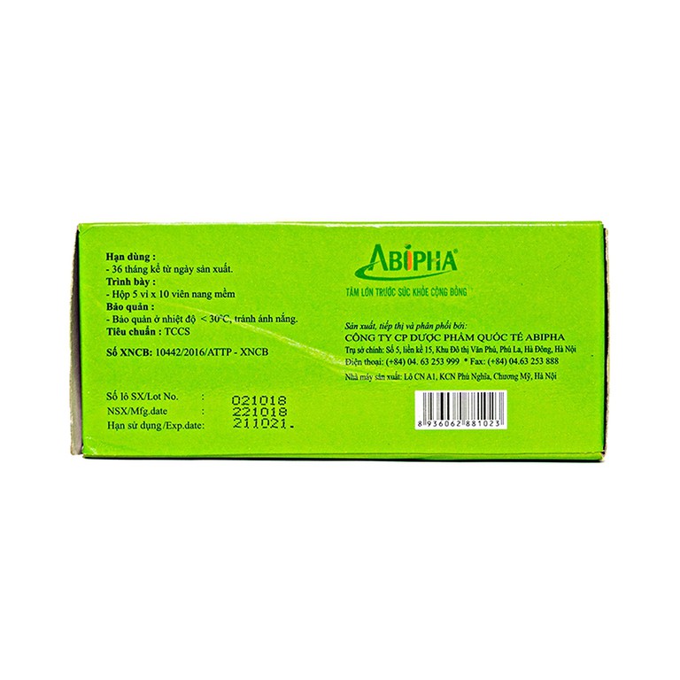 Viên uống Hoạt Huyết Dưỡng Não Abipha tăng cường tuần hoàn não (5 vỉ x 10 viên)