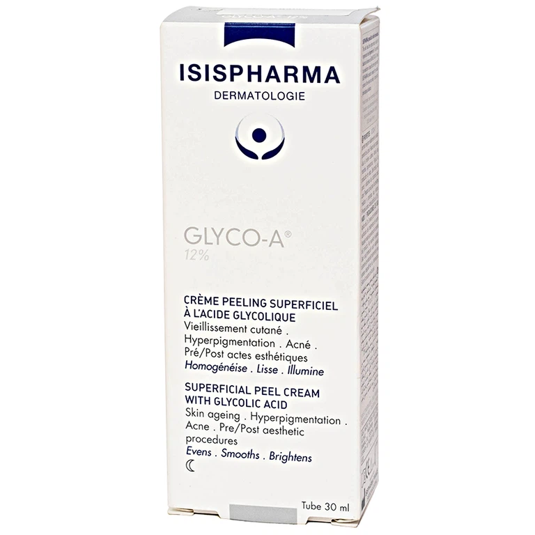 Kem IsisPharma Glyco-A 12% trẻ hóa da, giảm nhăn, giảm nhân mụn, nám, dưỡng ẩm (30ml)