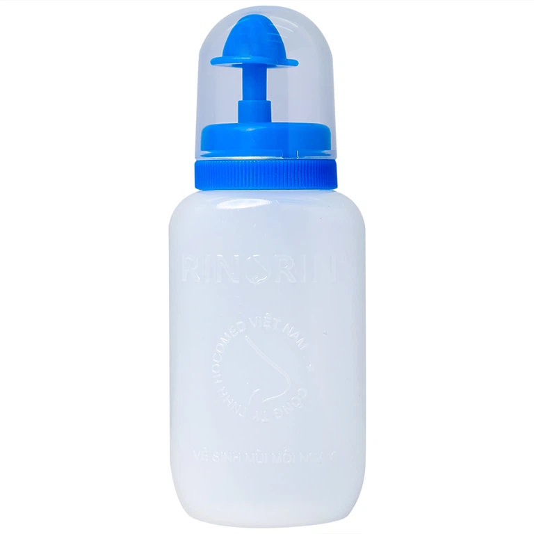Bộ rửa mũi xoang Rinorin giảm viêm mũi dị ứng, viêm xoang mạn, cảm cúm (1 bình + 30 gói)