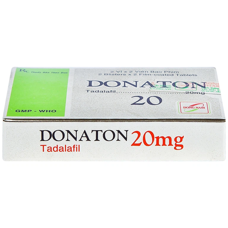 Thuốc Donaton 20 Đông Nam điều trị rối loạn chức năng cương cứng dương vật (2 vỉ x 2 viên)