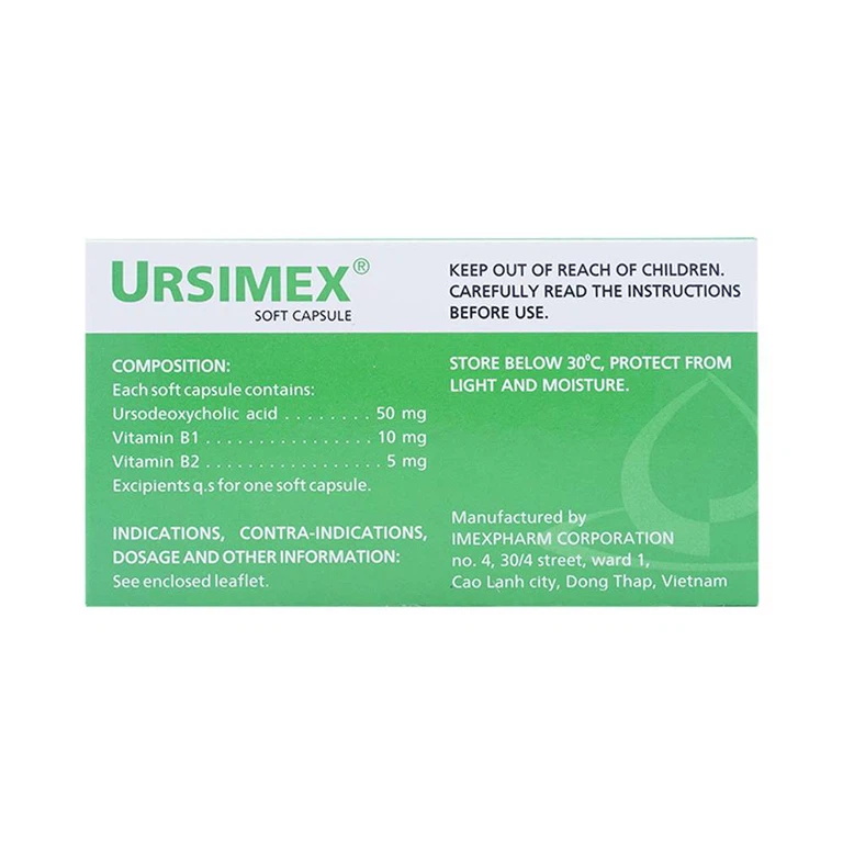 Thuốc Ursimex Imexpharm cải thiện chức năng gan (6 vỉ x 10 viên)