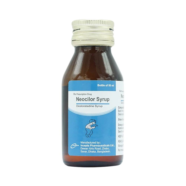 Siro Neocilor Incepta điều trị viêm mũi dị ứng, mày đay (50ml) 