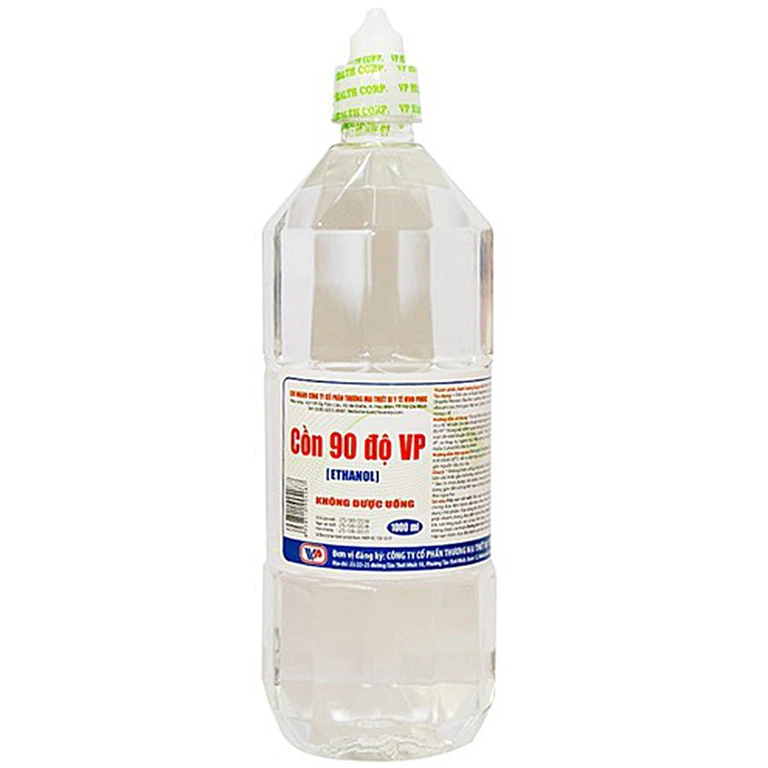 Cồn 90 độ Vĩnh Phúc tiệt trùng các dụng cụ y tế (1000ml)
