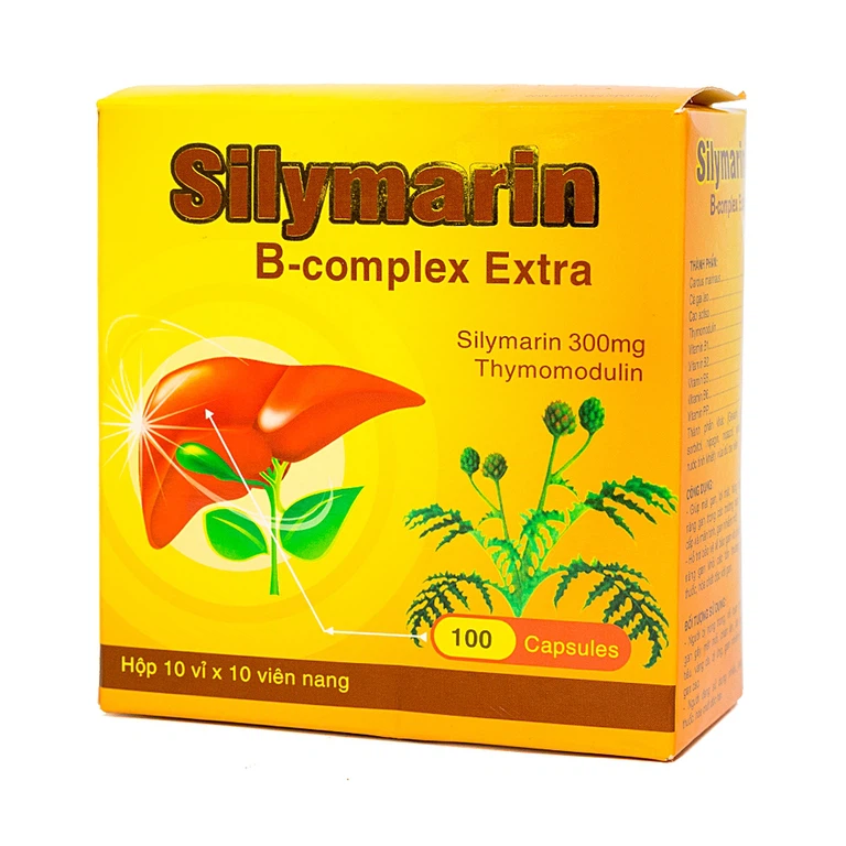 Viên uống Silymarin B-Complex Extra giúp mát gan, lợi mật, tăng cường chức năng gan (10 vỉ x 10 viên)