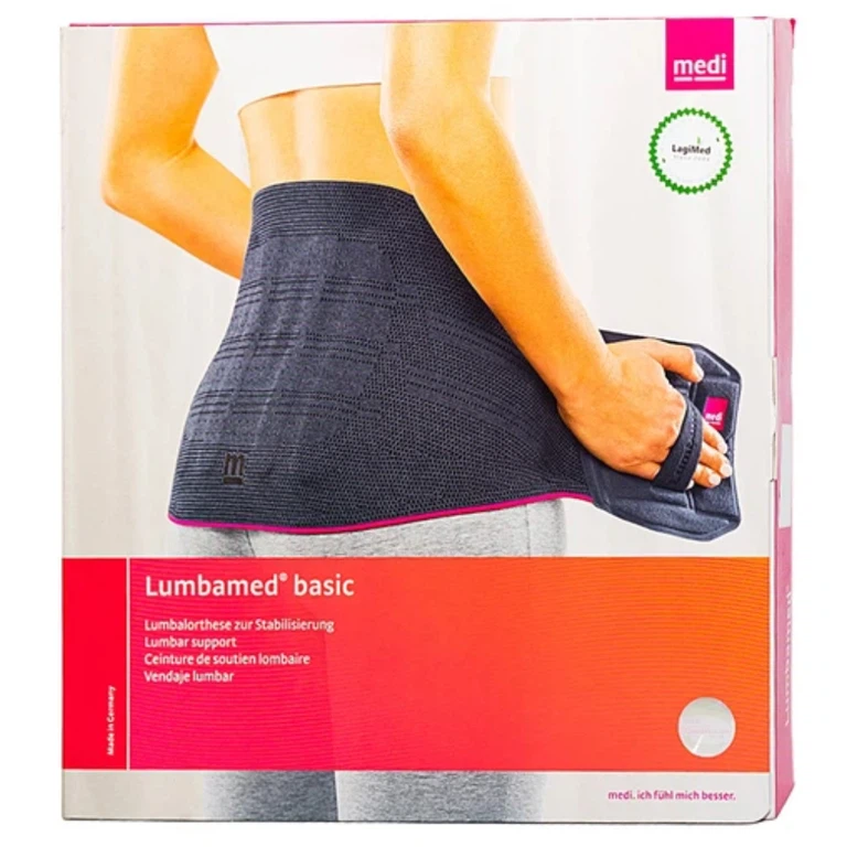 Đai lưng Lumbamed Men Duomed size IV Medi chuyên dùng cho bệnh lý thoát vị đĩa đệm, thoái hóa đốt sống