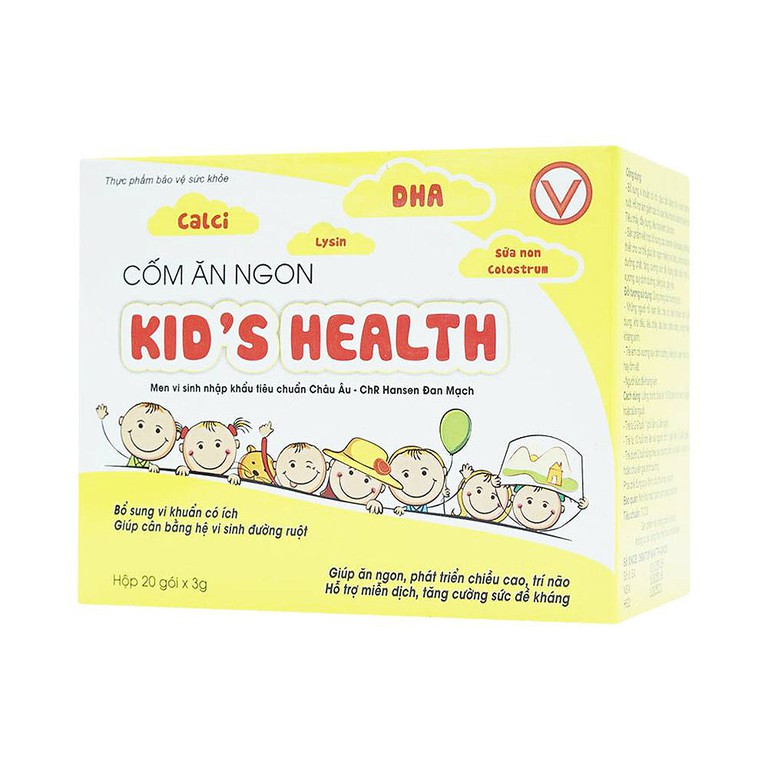 Cốm ăn ngon Kid's Health HDPharma bổ sung vi khuẩn có ích, cân bằng hệ vi sinh đường ruột (20 gói x 3g)