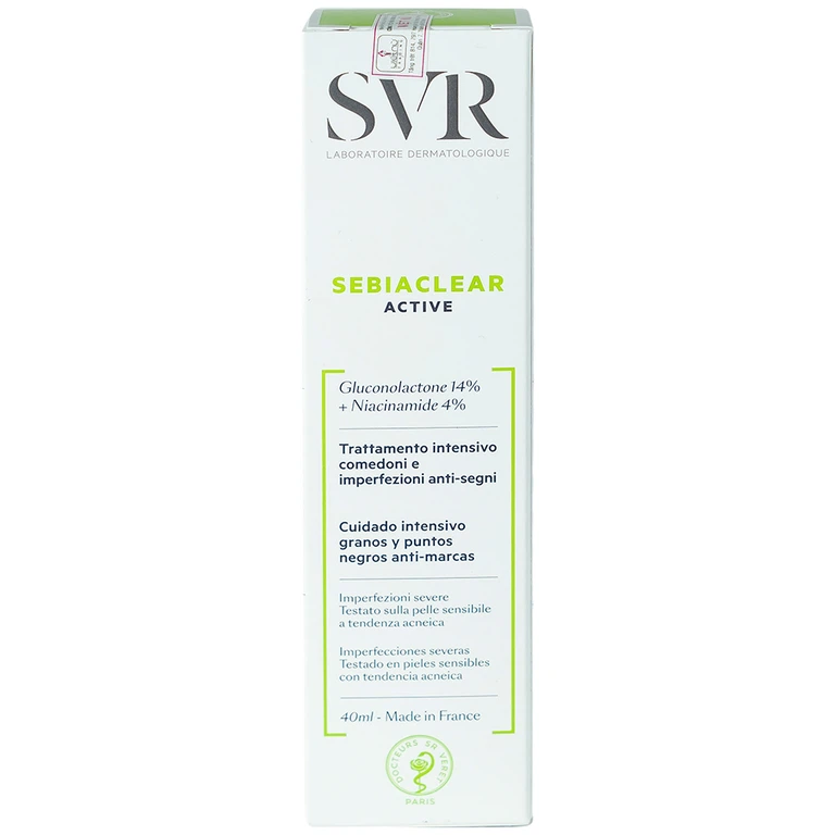 Kem SVR Sebiaclear Active làm giảm mụn, loại bỏ dầu cho da (40ml)