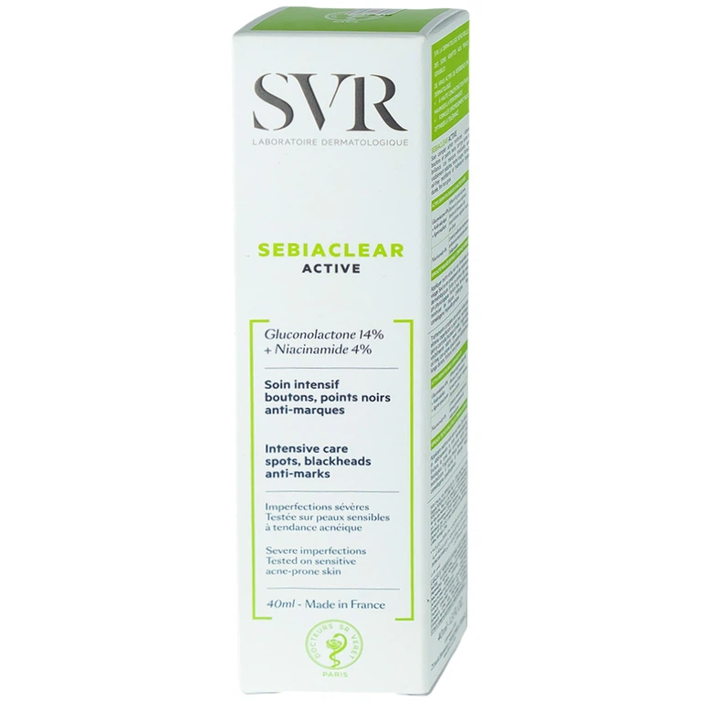 Kem SVR Sebiaclear Active làm giảm mụn, loại bỏ dầu cho da (40ml)