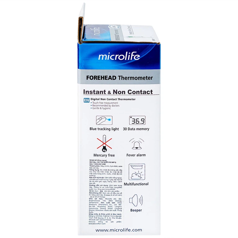 Nhiệt kế hồng ngoại Microlife FR1MF1 đo không chạm, nhanh, an toàn và chính xác