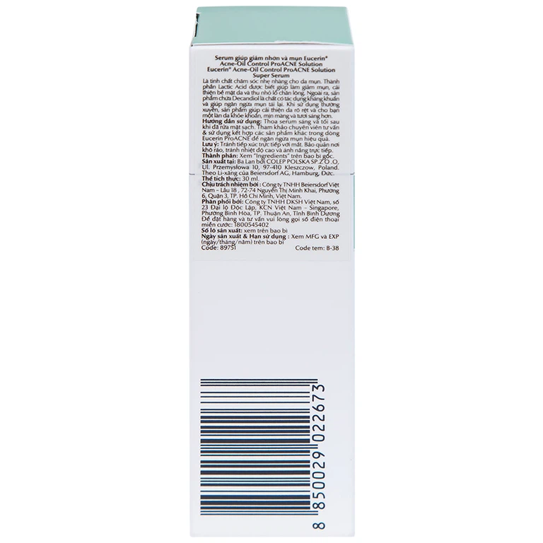 Serum Eucerin Pro Acne Solution Super giảm nhờn mụn (30ml)