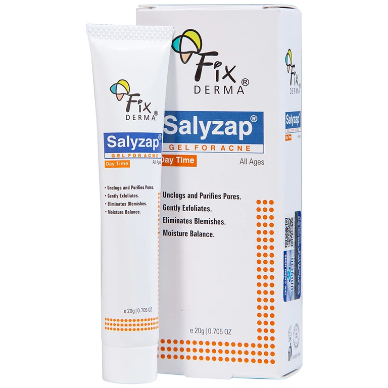 Gel bôi Fixderma Salyzap Gel giúp giảm mụn, kháng viêm (20g)