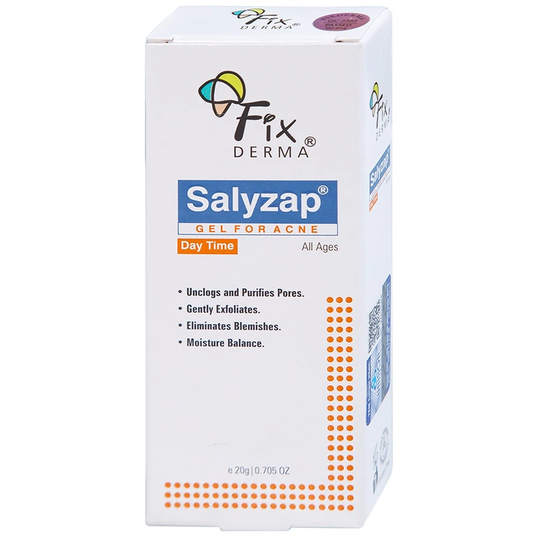 Gel bôi Fixderma Salyzap Gel giúp giảm mụn, kháng viêm (20g)