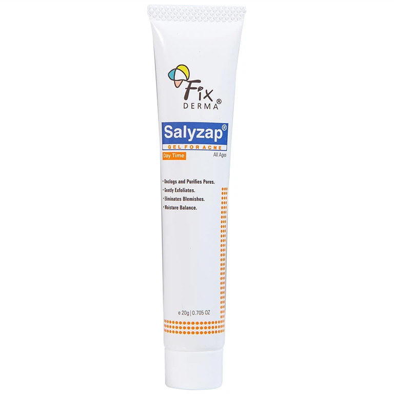 Gel bôi Fixderma Salyzap Gel giúp giảm mụn, kháng viêm (20g)