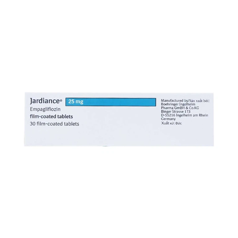 Viên nén Jardiance 25mg Boehringer điều trị đái tháo đường típ 2 (3 vỉ x 10 viên)