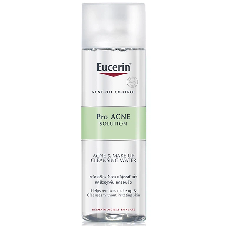 Nước tẩy trang Eucerin Pro Acne Acne And Make Up Cleansing Water giảm nhờn trên da (200ml)