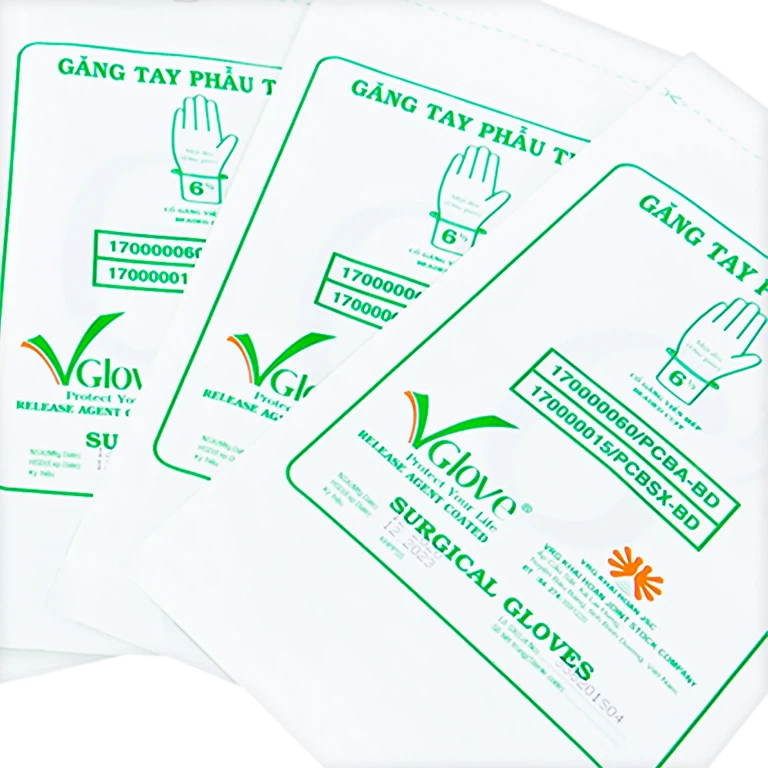 Găng tay phẫu thuật Surgical Gloves 6.5 VGlove tránh lây truyền bệnh trong quá trình khám (1 đôi)