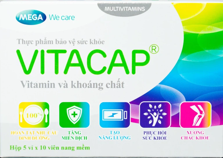 Viên uống Vitacap Mega We Care bổ sung Vitamin và khoáng chất cho cơ thể (5 vỉ x 10 viên)