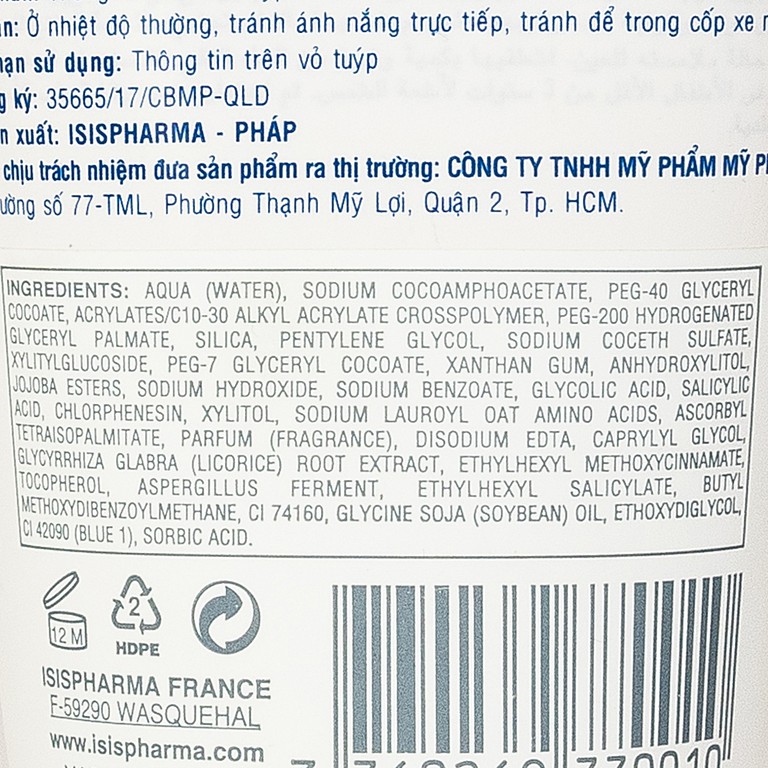 Gel rửa mặt IsisPharma Neotone Gel giúp trẻ hóa da, làm mờ vết nám, tàn nhang (150ml)