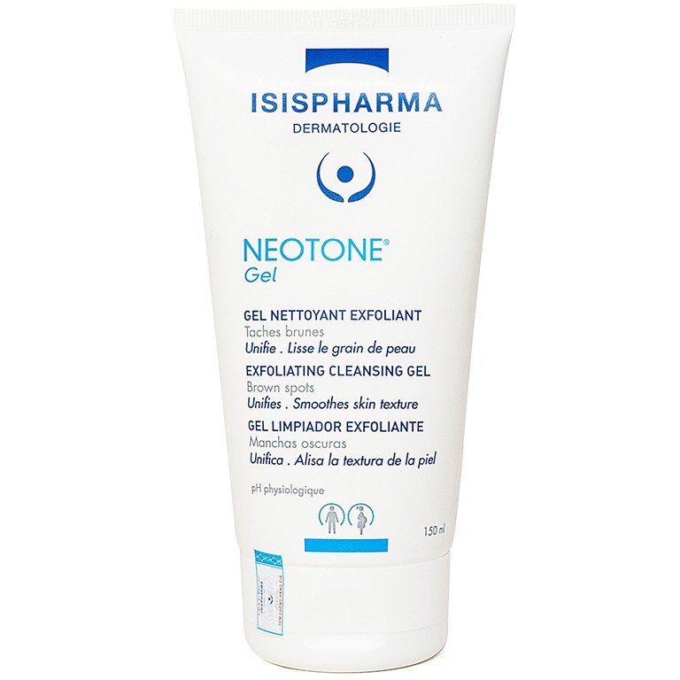 Gel rửa mặt IsisPharma Neotone Gel giúp trẻ hóa da, làm mờ vết nám, tàn nhang (150ml)