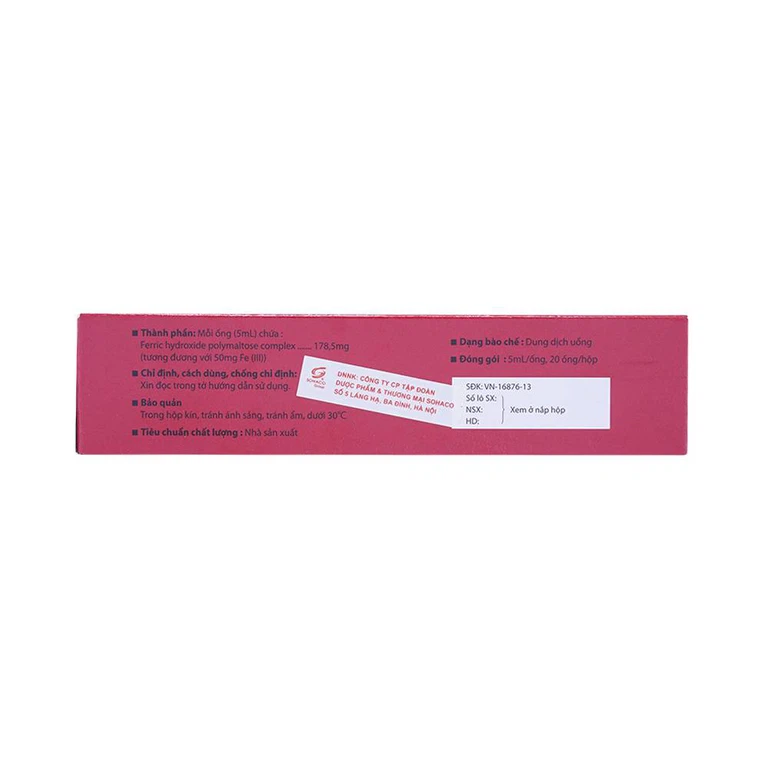 Dung dịch uống Hemopoly ngăn ngừa và điều trị thiếu máu do thiếu sắt (20 ống x 5ml)