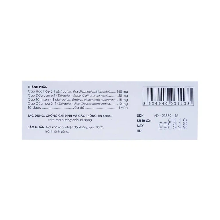 Thuốc Casoran Traphaco điều trị tăng huyết áp (5 vỉ x 20 viên)